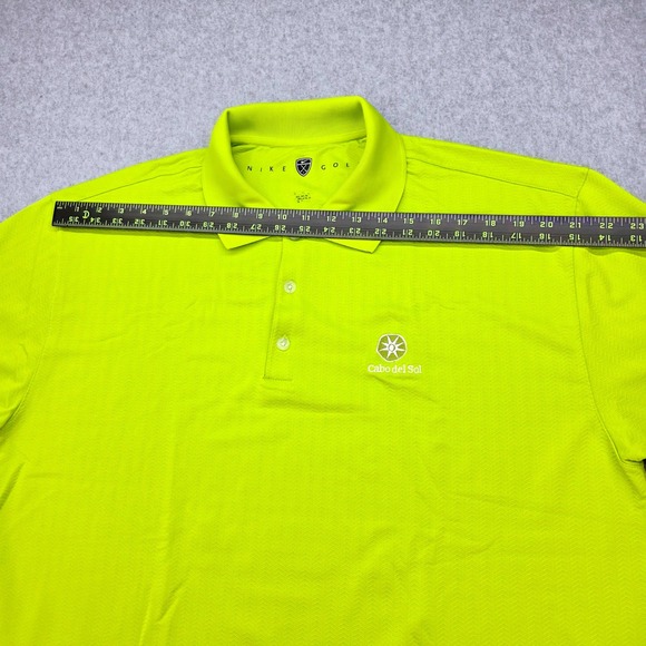 Nike Golf Polo Shirt Men's Size X-Large Lime Green Activewear w/ Nike Swoosh - Picture 11 of 13
